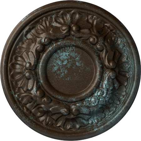 Ekena Millwork Odessa Ceiling Medallion (Fits Canopies up to 2 1/2"), 7 1/2"OD x 1 1/8"P, Bronze Blue Patina CM07ODBBS